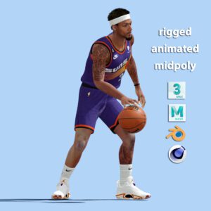 3D Rigged Bradley Beal Phoenix Suns NBA