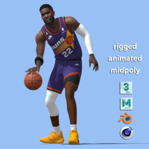 3D Rigged De Andre Ayton Phoenix Suns NBA