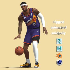 3D rigged Torrey Craig Phoenix Suns NBA