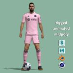 3D rigged Sergio Busquets Miami 2 1a