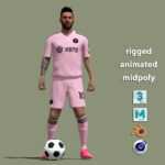 3D Messi Miami animation