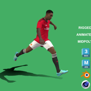 3D Rigged Anthony Martial Manchester United 2024