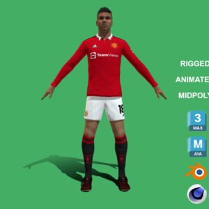 3D Rigged Casemiro Manchester United 2023