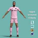 T-Pose rigged Sergio Busquets Miami