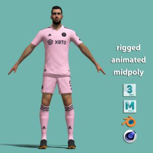 T-Pose rigged Sergio Busquets Miami