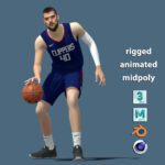 3D Rigged Ivica Zubac Clippers NBA