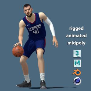 3D Rigged Ivica Zubac Clippers NBA