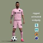 3D Messi Miami animation