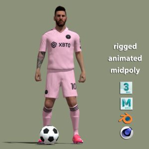 3D Messi Miami animation