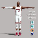 T-Pose Rigged Dwyane Wade Miami Heat