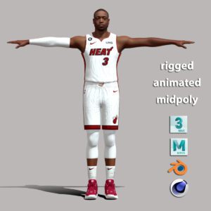 T-Pose Rigged Dwyane Wade Miami Heat