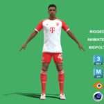 3D Rigged Jamal Musiala Bayern Munich 2024