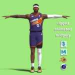 T-Pose rigged Torrey Craig Phoenix Suns NBA