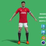 3D Rigged Harry Maguire Manchester United 2024