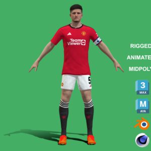 3D Rigged Harry Maguire Manchester United 2024