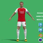 3D Rigged Martin Odegaard Arsenal 2024