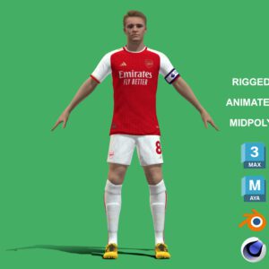 3D Rigged Martin Odegaard Arsenal 2024