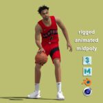 3D rigged Scottie Barnes Toronto Raptors NBA