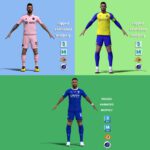 Pack 3 famous footballers