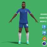 3D Rigged Christopher Nkunku Chelsea 2024 3D Rigged Christopher Nkunku Chelsea 2024