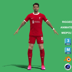 3D Rigged Dominik Szoboszlai Liverpool 2024