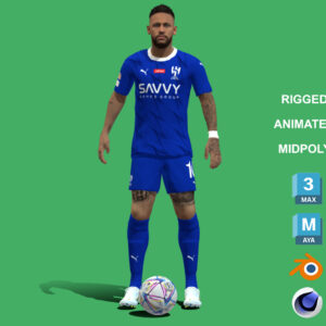 3D Rigged Neymar Animation Al-Hilal 2024