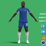 3D Rigged Moises Caicedo Chelsea 2024