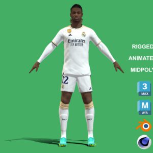 3D Rigged Eduardo Camavinga Real Madrid 2024