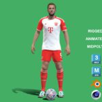 3D Rigged Harry Kane Bayern Munich 2024