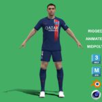 3D Rigged Manuel Ugarte PSG 2024