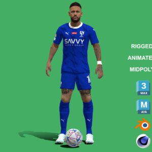 3D Rigged Neymar Animation Al-Hilal 2024