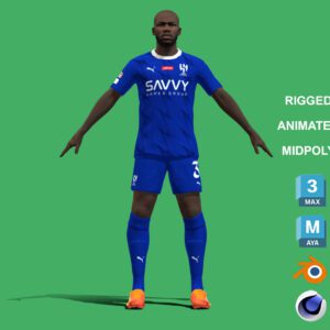 3D Rigged Kalidou Koulibaly Al-Hilal 2024