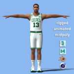 T-Pose rigged Malcolm Brogdon Boston Celtics NBA