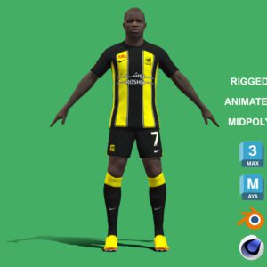 3D Rigged NGolo Kante Al-Ittihad 2024