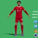 3D Rigged Curtis Jones Liverpool 2024 3D Rigged Curtis Jones Liverpool 2024