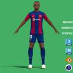 3D Rigged Jules Kounde Barcelona 2024