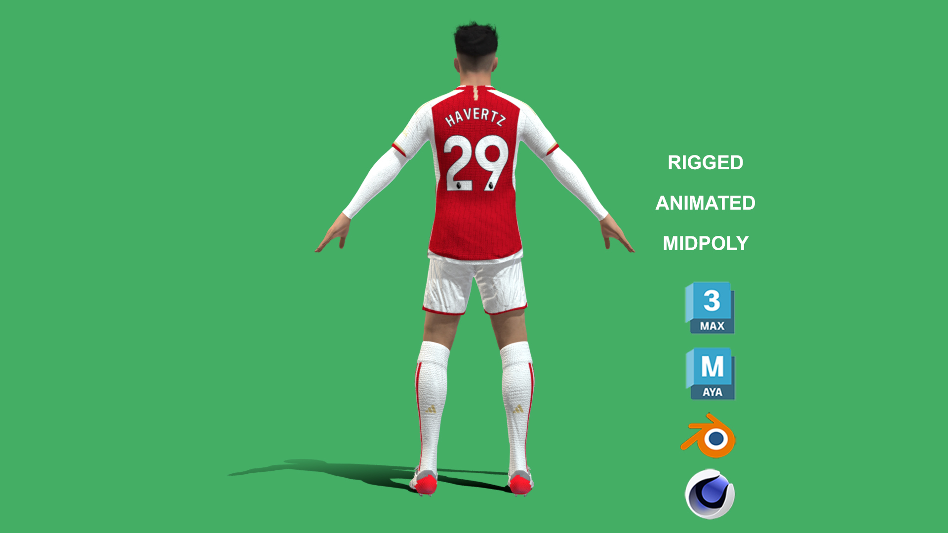 Havertz_5 3D Rigged Kai Havertz Arsenal 2024