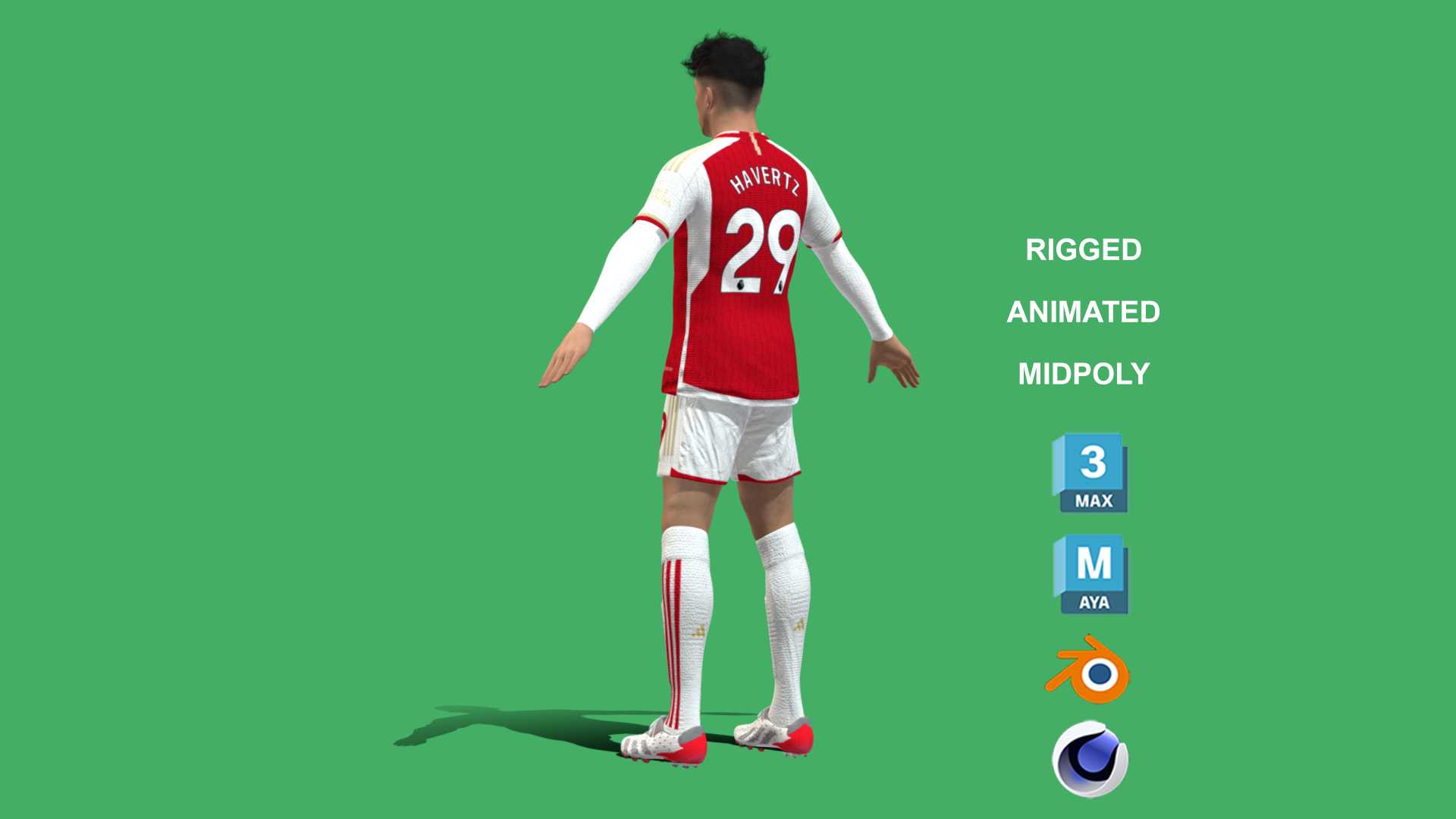 Havertz_6 3D Rigged Kai Havertz Arsenal 2024