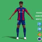 3D Rigged Lamine Yamal Barcelona 2024 3D Rigged Lamine Yamal Barcelona 2024