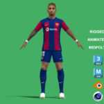 3D Rigged Raphinha Barcelona 2024