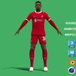 3D Rigged Ryan Gravenberch Liverpool 2024