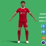 3D Rigged Wataru Endo Liverpool 2024
