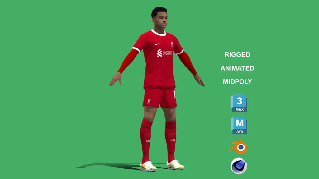 3D Rigged Cody Gakpo Liverpool 2024 – 3DPassion.NET