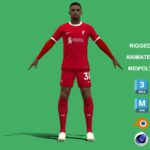 3D Rigged Ryan Gravenberch Liverpool 2024