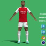 3D Rigged Gabriel Jesus Arsenal 2024