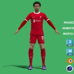 3D Rigged Curtis Jones Liverpool 2024