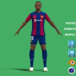 3D Rigged Jules Kounde Barcelona 2024