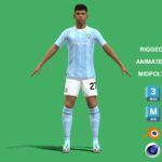 3D Rigged Matheus Nunes Manchester City 2024