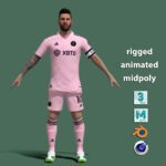 T-Pose rigged Lionel Messi Inter Miami 23/24
