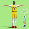T-Pose Rigged Anthony Davis Los Angeles Lakers 23